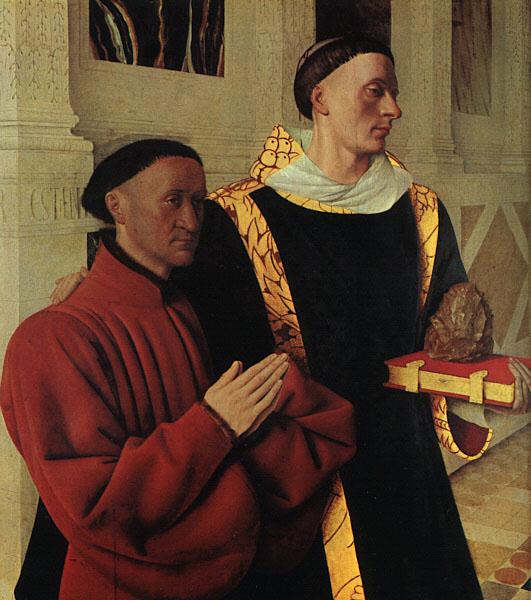 Jean Fouquet Etienne Chevalier and Saint Stephen Sweden oil painting art